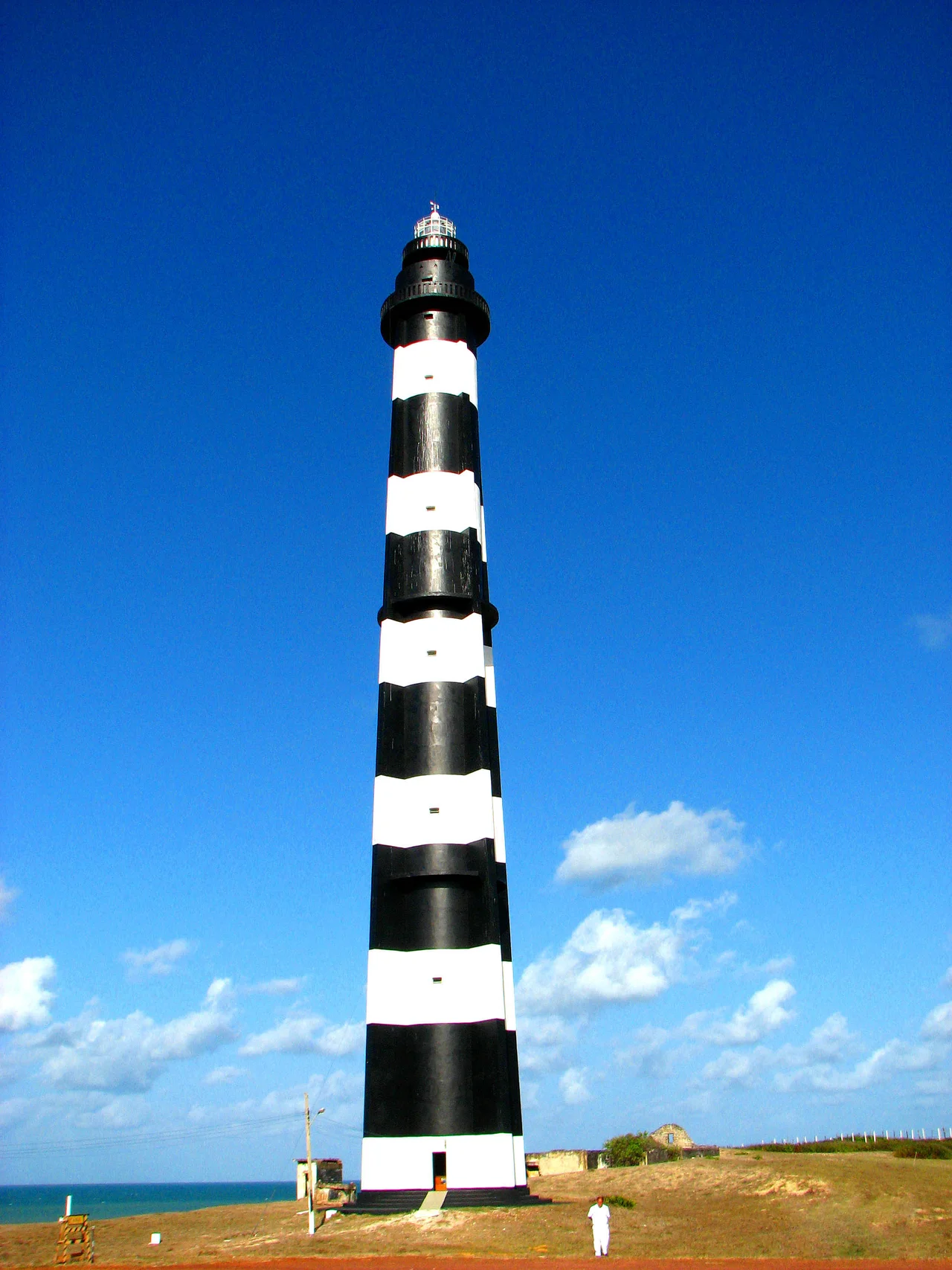 Calcanhar lighthouse, Touros, Rio Grande do Norte, Brazil.