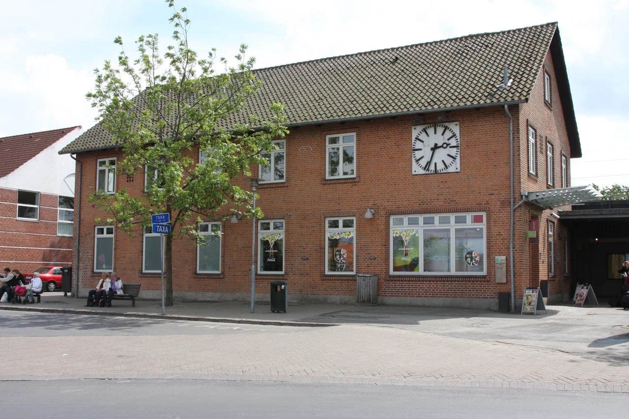 The train station in Middelfart, Denmark.