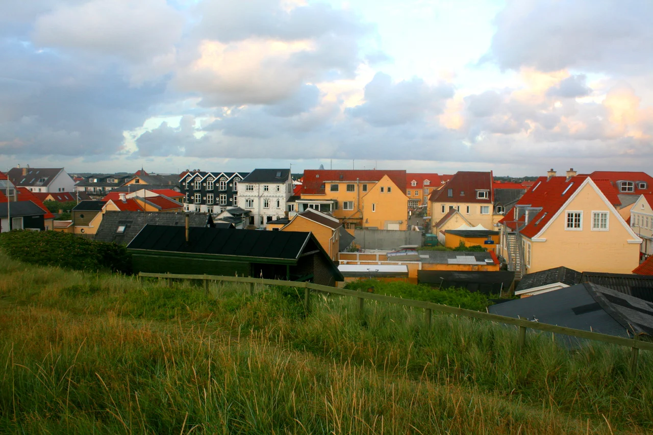 View from the dunes over Løkken (Northern Jutland, Denmark)